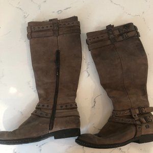 BORN Tan/Brown Soft Leather Knee-High Boots
